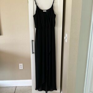Lush Black Spaghetti Strap Sleeveless Maxi Dress - size medium